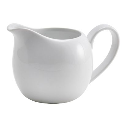 Picture of Genware Porcelain White Milk Jug 14cl 5oz (6)