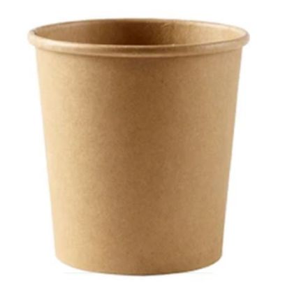 Picture of Kraft Brown Microwavable Soup Container 16oz Heavy Duty (Case of 500)