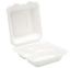 Picture of BAGASSE SQUARE 3 COMPARTMENT MEAL BOX 220x202x70mm (PACK OF 100)