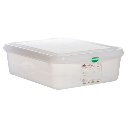 Picture of Polypropylene Gastronorm Container GN 1/2 100mm 6.5ltr Colour Coded With Label