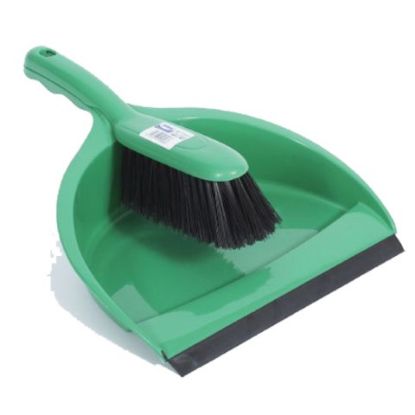 Picture of Stiff Dustpan Set Green 
