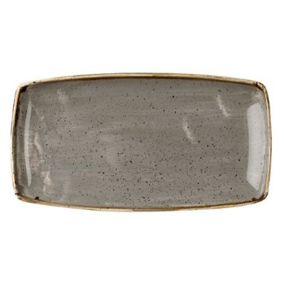 Picture of Curchill Stonecast Squared Oblong Plate 13.75" Peppercorn Grey (Case Of 6)