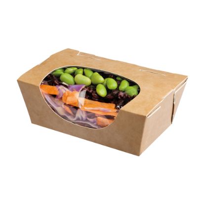 Picture of Zest Kraft Small Salad Box 135/115 X 90/70 X 50mm 500ml (500)
