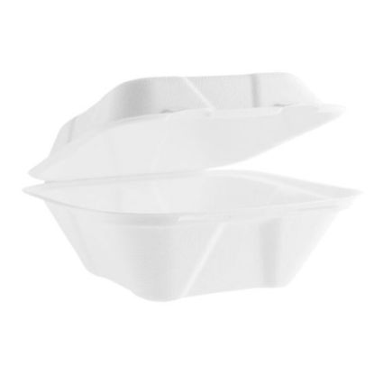 Picture of Vegware Nourish Bagasse Clamshell 178x178mm (Pack Of 50)