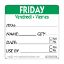 Picture of Pan Label By Roll Friday Stripe Green (500)