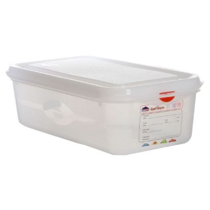 Picture of Polypropylene Gastronorm Container GN 1/3 100mm 4ltr Colour Coded With Label