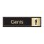 Picture of Gents Doorsign Self Adhesive 43x178mm Black & Gold *p