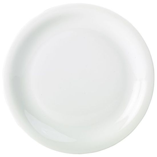 Picture of GENWARE PORCELAIN WHITE NARROW RIM PLATE 22CM 8.5" (6)
