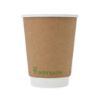 Picture of Edenware Kraft Brown Compostable  Double Wall Coffee Cup 12oz (Pack Of 25)