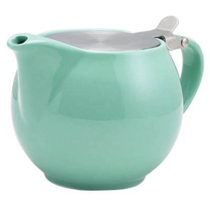 Picture of Genware Porcelain Green Teapot With St/St Lid And Infuser 50cl 17.6oz (6)