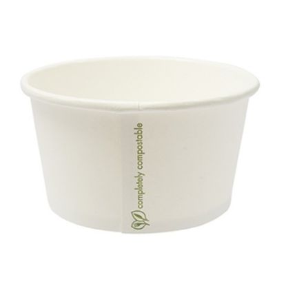 Picture of Compostable Kraft White Soup Container 12oz  (Pack Of 25)