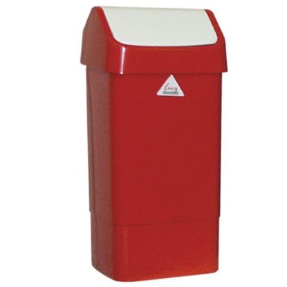 Picture of Swing Top Bin 50l Red