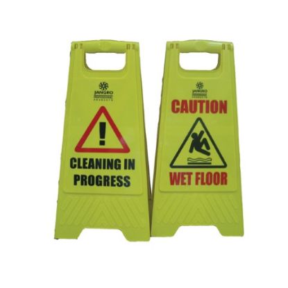 Picture of Jangro Caution Wet Floor Sign 63cm Yellow