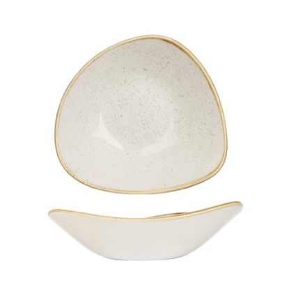 Picture of Churchill Stonecast Triangle Bowl 7" Barley White (Case Of 12)