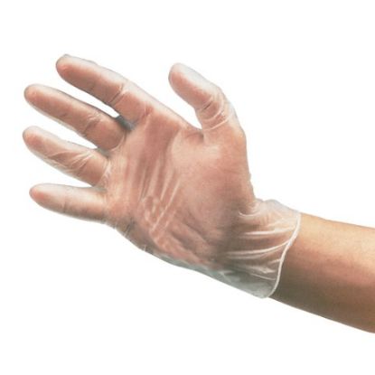 Picture of Jangro Clear 4g Vinyl Gloves Powder Free XLarge (Pack of 100)