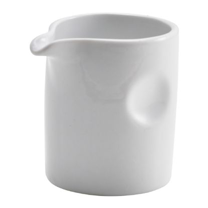 Picture of Genware Porcelain White Pinched Solid Milk Jug 8.5cl 3oz (12)
