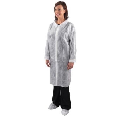 Picture of Visitors Coat Non Woven Velcro Large (Pack Of 5)