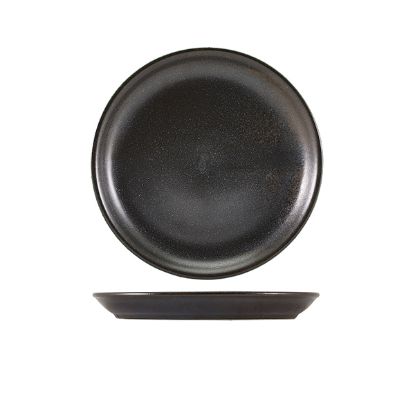 Picture of Terra Porcelain Cinder Black Coupe Plate 19cm (6)