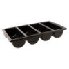 Picture of Cutlery Bin 4 Compartment Black