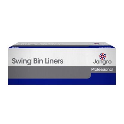 Picture of Jangro Heavy Duty Swing Bin Liner White 13"x23"x30" 40l 100g (500)