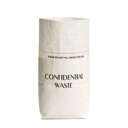 Picture of Confidential Waste Paper Sack Self Seal 62ltr White (20)