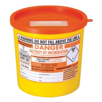 Picture of Sharpsbin With Robust Side Handles 2.5ltr