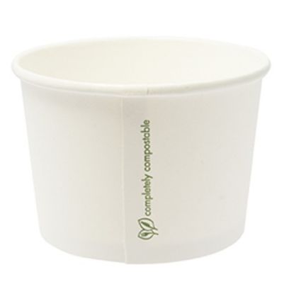 Picture of Compostable Kraft White Soup Container 8oz (Pack Of 50)