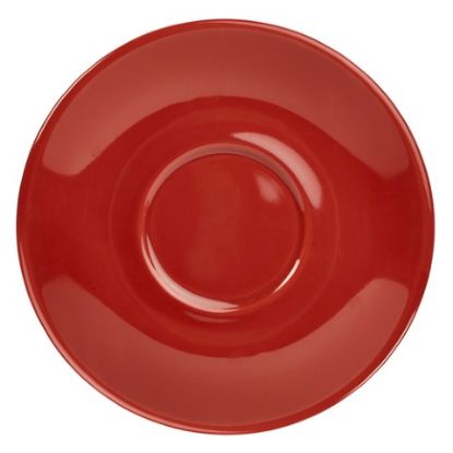 Picture of Genware Porcelain Red Saucer 16cm (6)