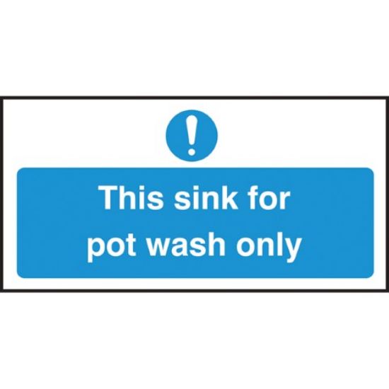 Picture of This Sink For Pot Wash Only 100x200mm