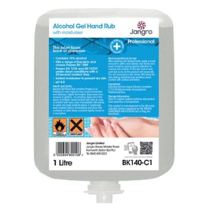 Picture of Jangro Alcohol Gel Hand Rub Cartridge IPA 1ltr  **DG** (Single)