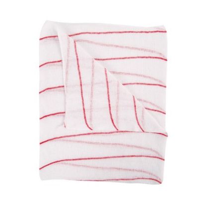 Picture of Jangro Red Stripe Dishcloth 12x16" (Pack Of 10)
