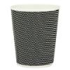 Picture of Insulated Mono Vip Hot Cup 8oz Black/White (Pack Of 25)