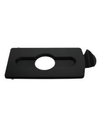 Picture of Rubbermaid Slim Jim Recycling Centre - Bottle Cans Lid - Black