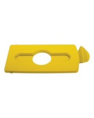 Picture of Rubbermaid Slim Jim Recycling Centre - Bottle Cans Lid - Yellow