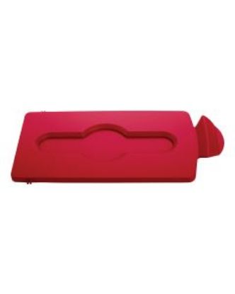 Picture of Rubbermaid Slim Jim Recycling Centre - Closed Lid - Red