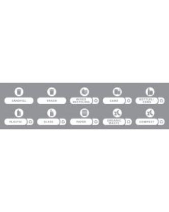 Picture of Rubbermaid Slim Jim Recycling Centre Label Kit10 Stickers Of Each Type