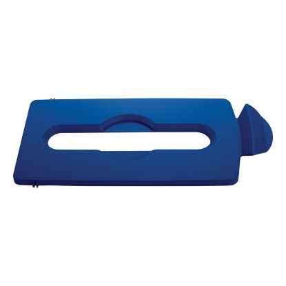 Picture of Rubbermaid Slim Jim Recycling Centre Paper Slot Lid - Blue