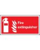 Picture of Fire Extinguisher Words And Flames Sign 100x200 S/A