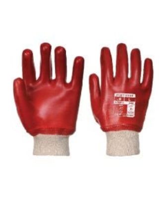 Picture of Pvc Knitwrist Glove Red Size 11/XXL