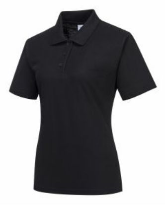Picture of Ladies Naples Polo Shirt Black Size XL