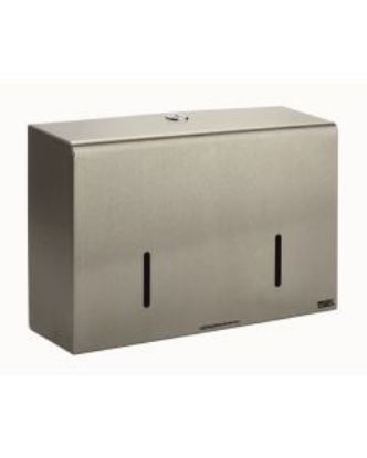 Picture of Micro Mini 6" Twin Toilet Roll Dispenser Stainless Steel