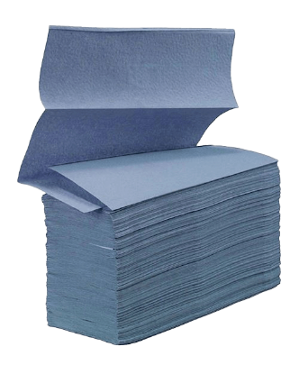 Picture of Professional Flushable Z-Fold Hand Towel 1ply Blue Recycled (Case of 4360)