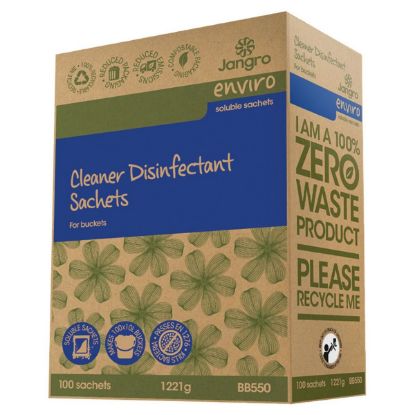 Picture of Jangro Enviro Cleaner Disinfectant Sachets For Buckets (100)