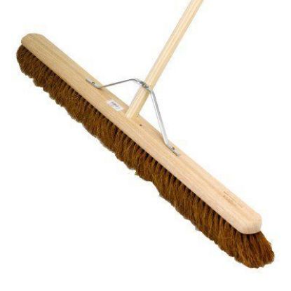 Picture of Complete Natural Industrial Coco Soft Broom (Handle Included) 36"