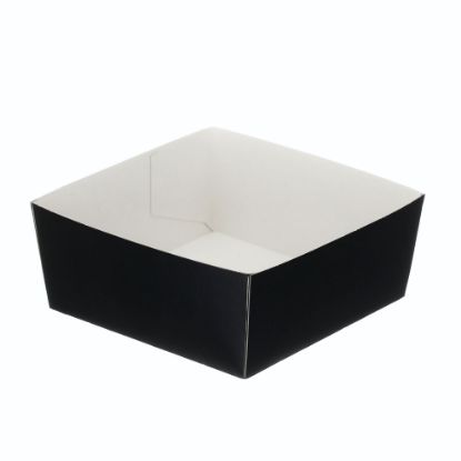 Picture of Black Folded Board Food Tray 4" X 4" (Pack Of 125)