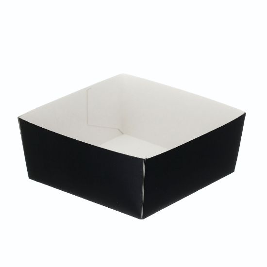 Picture of Black Folded Board Food Tray 4" X 4" (Pack Of 125)