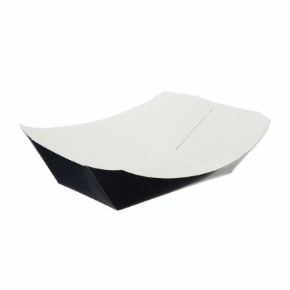 Picture of Black Folded Board Chip Tray 42x62x100mm (Pack Of 125)