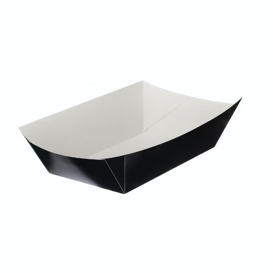 Picture of Black Folded Board Meal Tray 43x85x192mm (Pack Of 125)