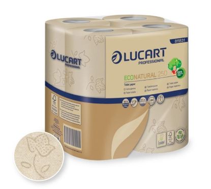 Picture of Eco Natural 250sht Conventional 2ply Toilet Roll Recycled (Case of 64)