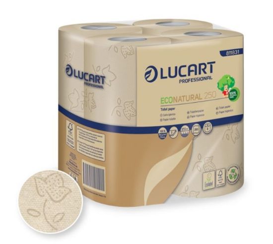 Picture of Eco Natural 250sht Conventional 2ply Toilet Roll Recycled (Case of 64)